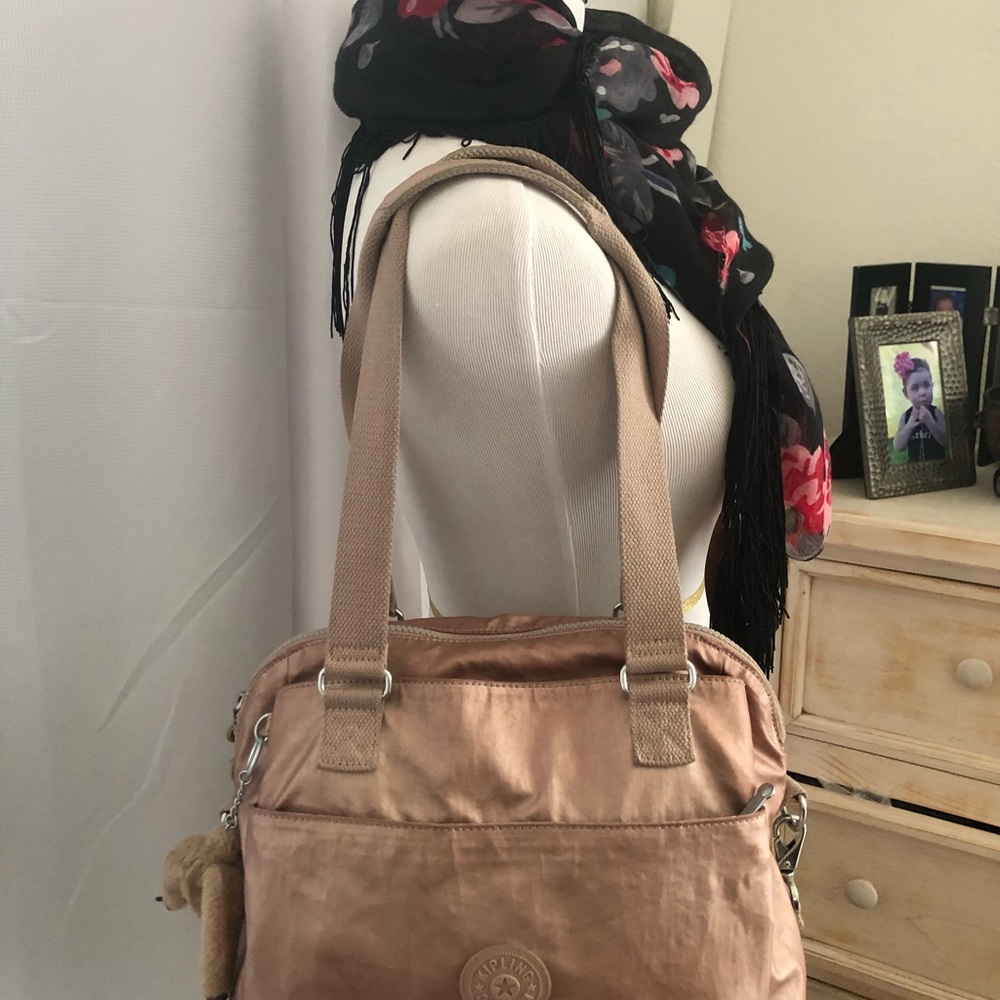 Kipling Rose-Gold Shoulder/Satchel/Crossbody Bag